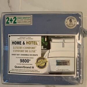 Queen Sheet set; 6 piece set; 9800+ Platinum Microfiber Series